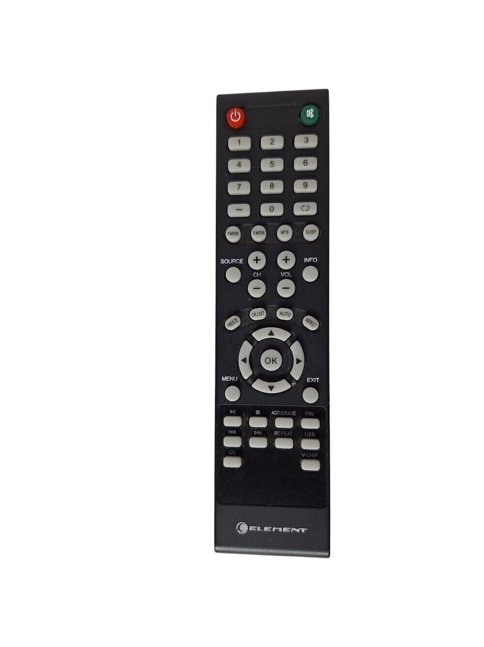 Element TV Remote Control 845 047 03B06